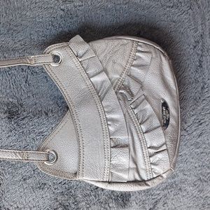 Nine West Metalic Silver Crossbody Bag